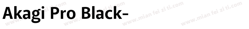 Akagi Pro Black字体转换
